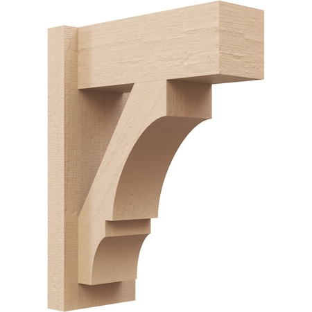 Ekena Millwork 5 1/2-in W x 12-in D x 16-in H Balboa Block Rough Cedar Woodgrain TimberThane Outlooker, Primed Tan OUTUR055X12X16BOA44RCPR